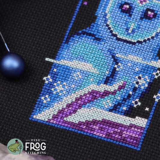 Winter Night Watcher - Owl Winter Animal Yule Cross Stitch Pattern PDF