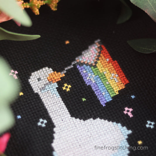 Progress Goose - Gay Pride Goose Cross Stitch Pattern PDF