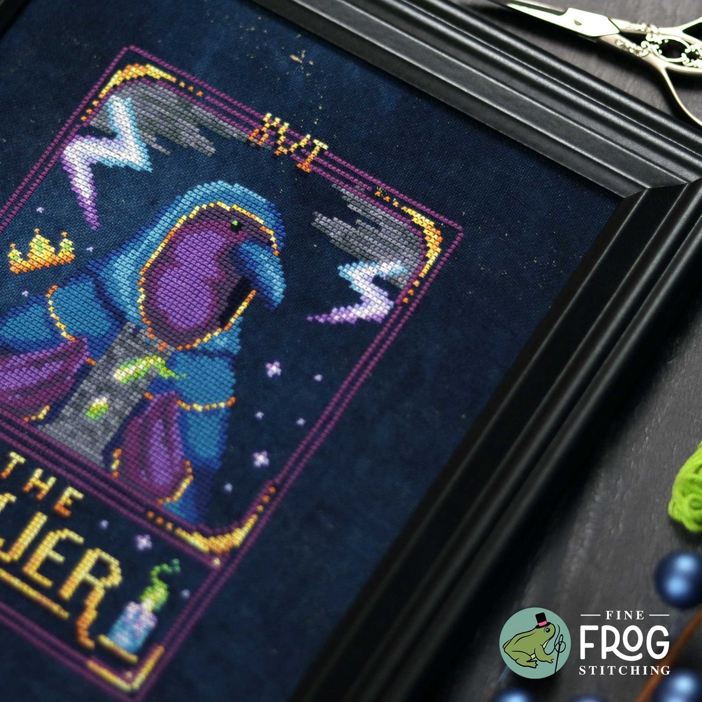 Feather Tarot: The Tower - Crow Raven Tarot Card Cross Stitch Pattern PDF