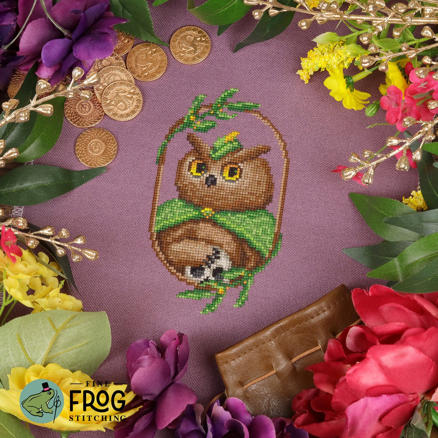 Dnd Owlbear Cross Stitch Pattern PDF Fantasy Creature Dungeons And Dragons Owlbear Adventurer Stitched Example