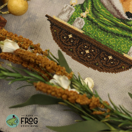 Fireside Fox - Fall Autumn Fox Cross Stitch Pattern PDF