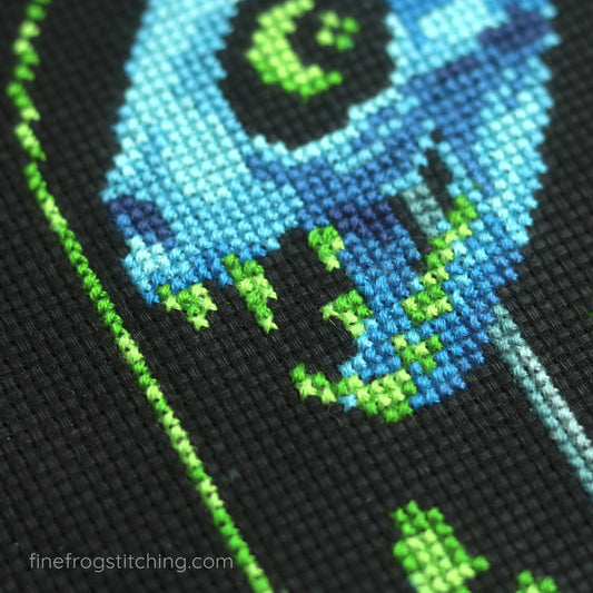 Toxic Feline - Halloween Cat Skull Cross Stitch Pattern PDF
