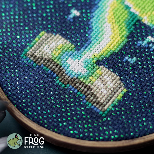 Hare Magical Rabbit Cross Stitch Pattern PDF Rabbit Fantasy Witchy Wizard Hare Of Glyphs Stitched Detail 1