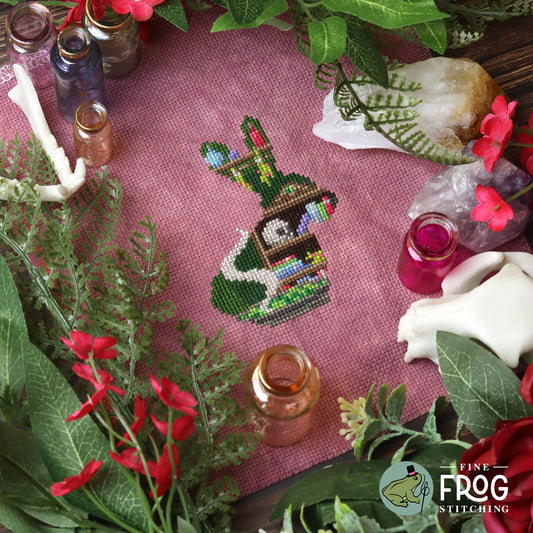 Alchemical Hare - Witchy Hare Potion Cross Stitch Pattern PDF