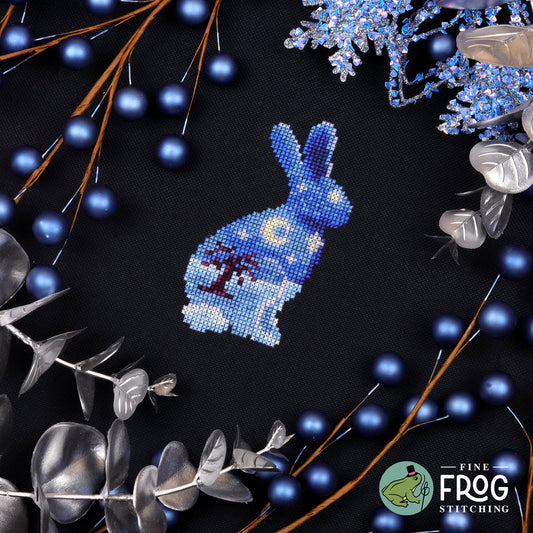 Longest Night - Winter Rabbit Cross Stitch Pattern PDF