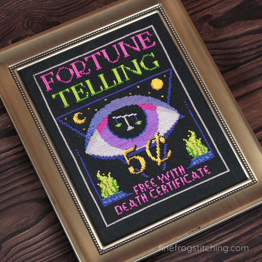 Five-Cent Fortunes - PDF mystical fortune teller cross stitch pattern