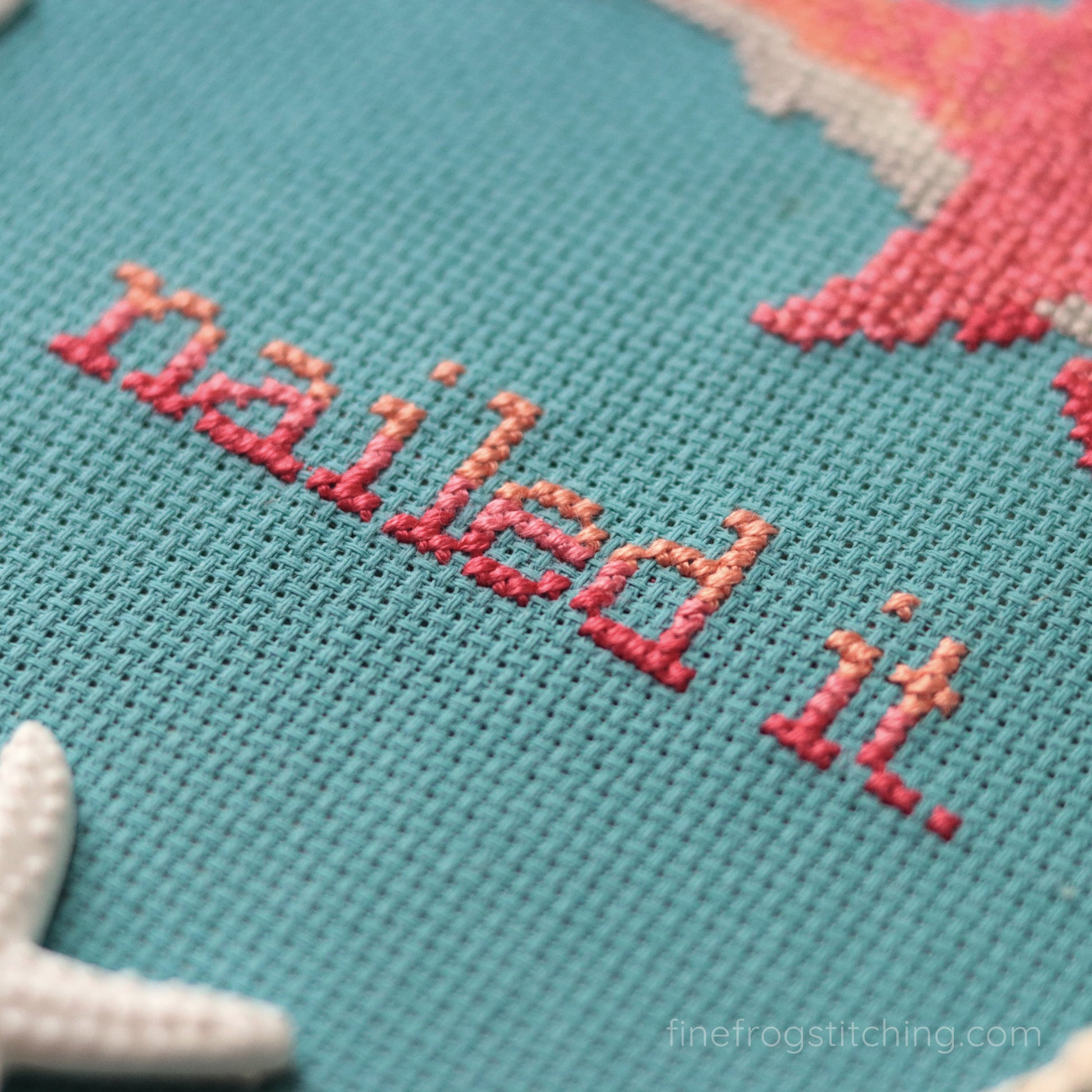 Funny Shark Cross Stitch Pattern PDF Snarky Ocean Whale Hammerhead Shark Nailed It Stitched Detail