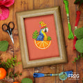 Fruit Hat Señorita - Tropical Parrot Beach Cross Stitch Pattern PDF