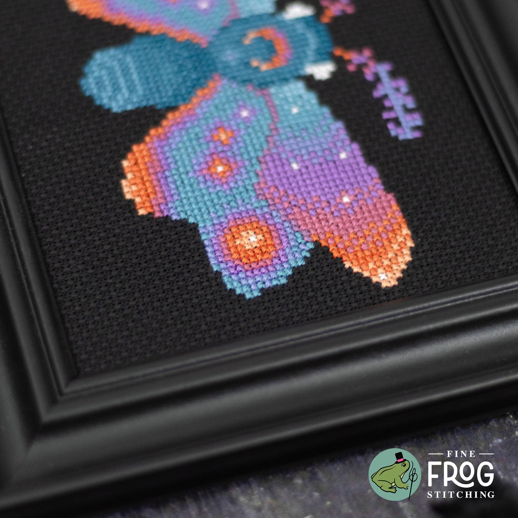 Rising Sun Moth - PDF mystical moth cross stitch pattern