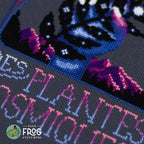 Celestial Botanical Dark Academia Cross Stitch Pattern PDF Colorful Fantasy Potion Space Cosmic Plant Book Stitched Detail