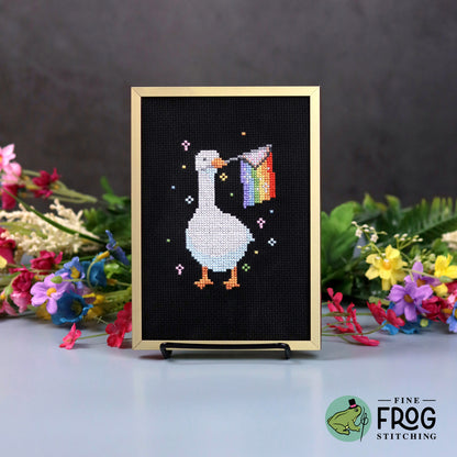 Progress Goose - Gay Pride Goose Cross Stitch Pattern PDF