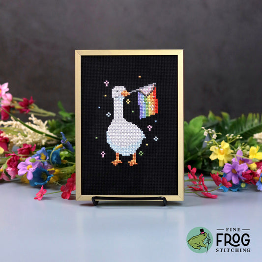 Progress Goose - Gay Pride Goose Cross Stitch Pattern PDF
