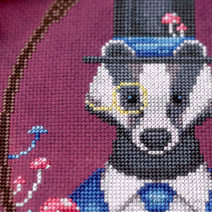 Badger Gentleman - Badger Fancy Fairytale Cross Stitch Pattern PDF