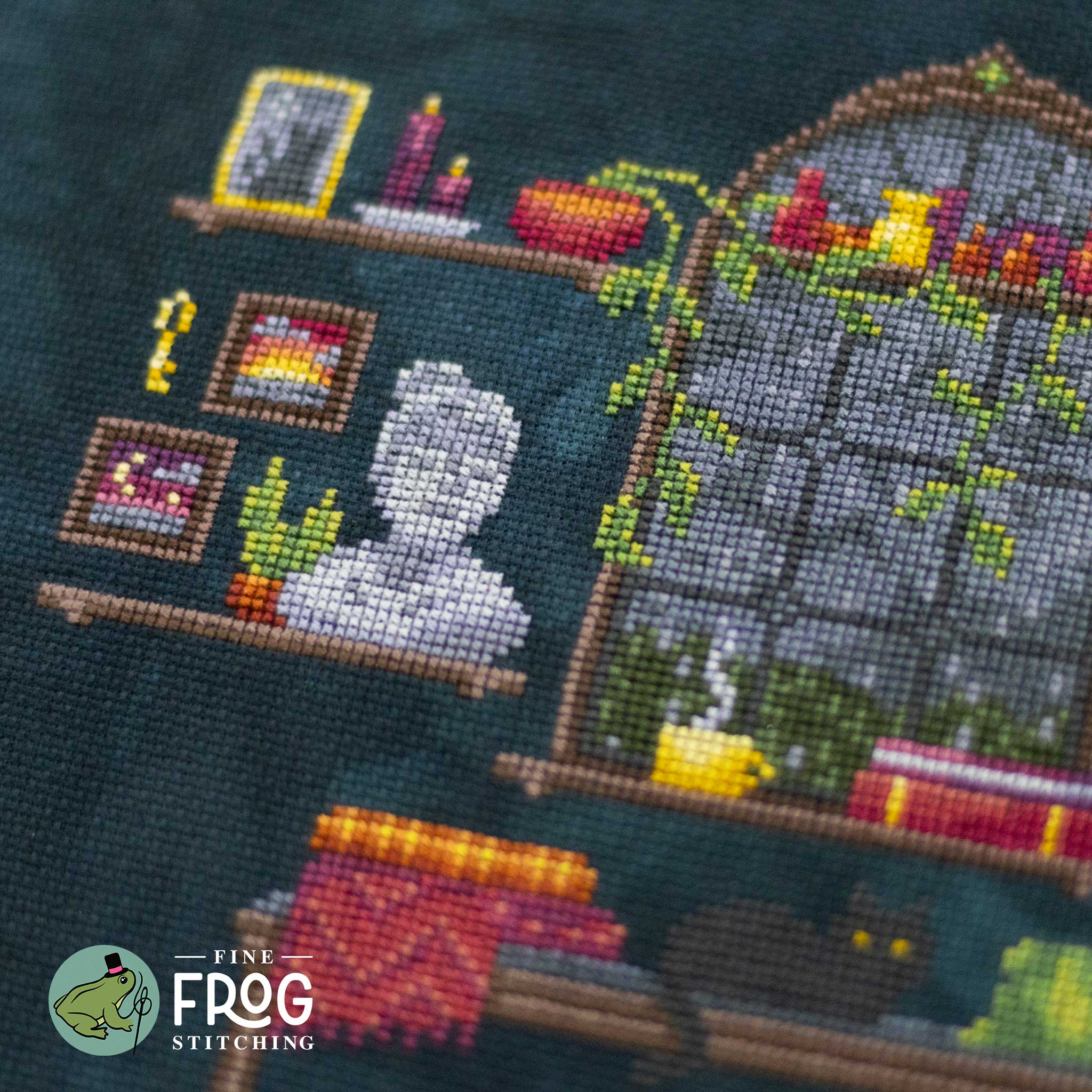 Plants and Petrichor - Cozy Rain Plants Stitchalong Dark Academia