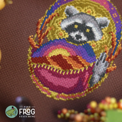 Raccoon Prophet - Funny Religious Raccoon Saint Cross Stitch Pattern PDF