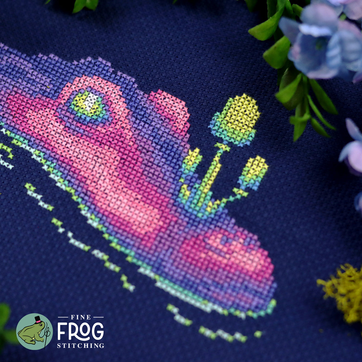 Noxious Crocodile - Alligator Mushroom Psychedelic Cross Stitch Pattern PDF