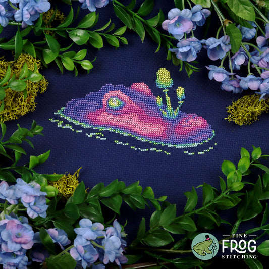 Noxious Crocodile - Alligator Mushroom Psychedelic Cross Stitch Pattern PDF