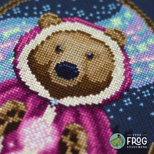 Keeper Of The Snows - Winter Bear Christmas Cross Stitch Pattern PDF