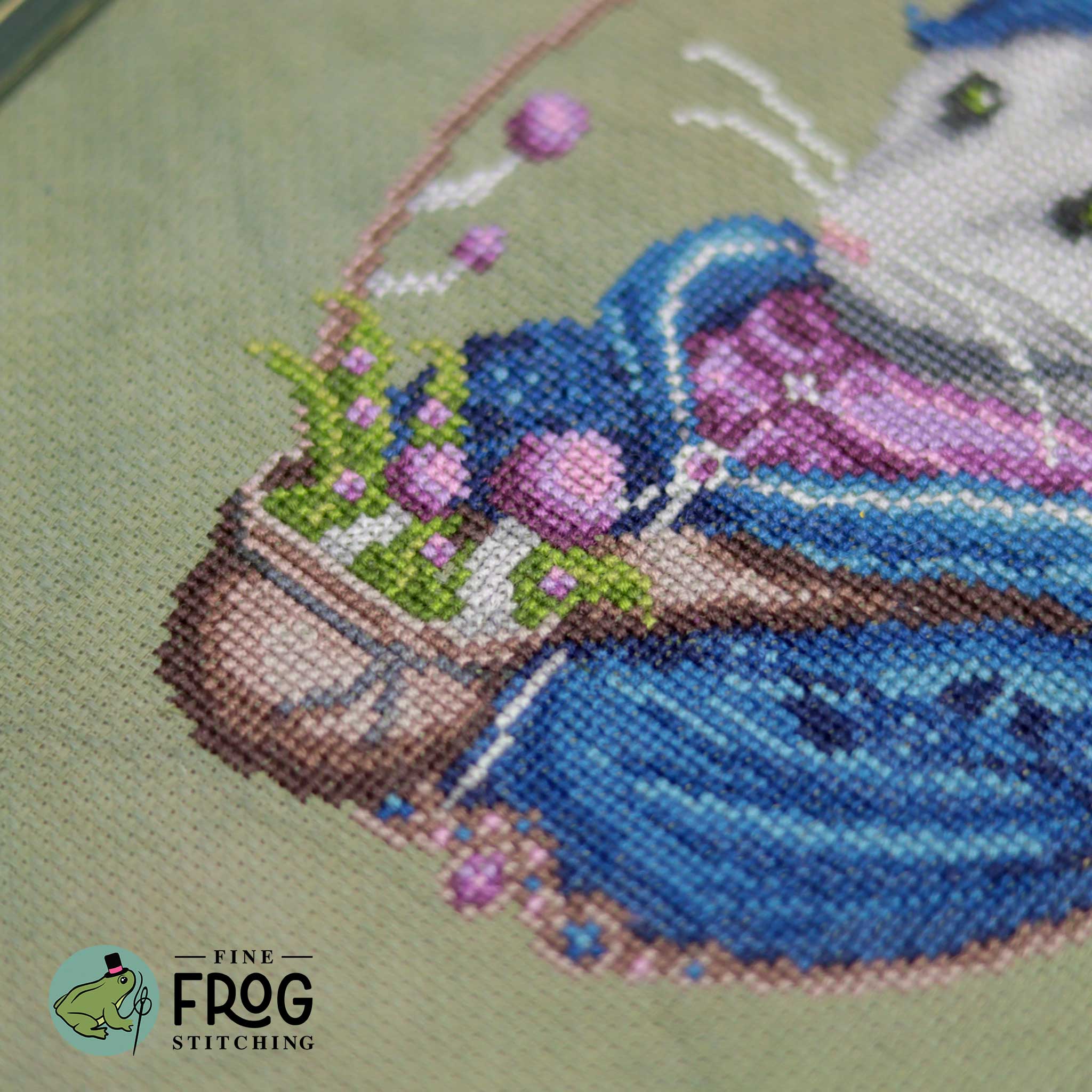 Opossum Forager - Cottagecore Mushroom Opossum Cross Stitch Pattern PDF