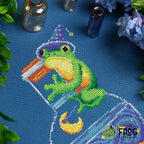 Amphibian Alchemist - Frog Potion Fantasy Cross Stitch Pattern PDF