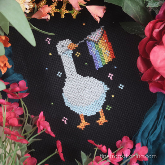 Progress Goose - Gay Pride Goose Cross Stitch Pattern PDF