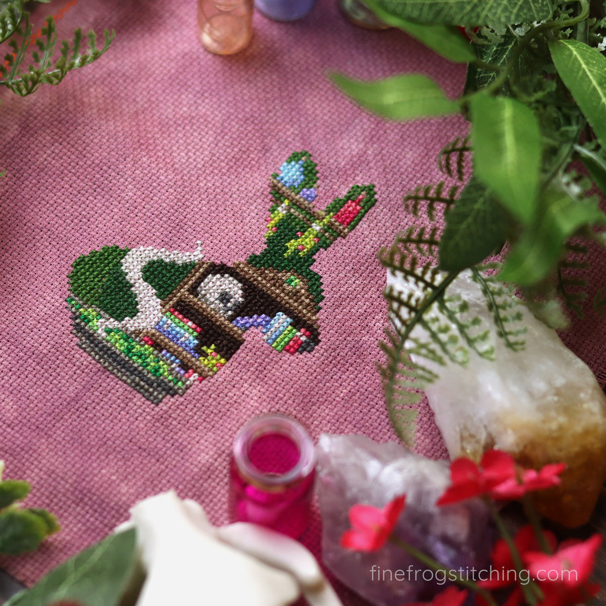 Alchemical Hare - Witchy Hare Potion Cross Stitch Pattern PDF