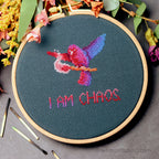 Snarky Bird Cross Stitch Pattern PDF Funny Dumpster Fire Gay Meme Chaos Bird Stitched Example