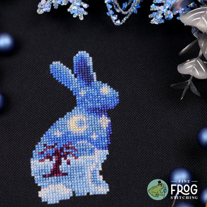 Longest Night - Winter Rabbit Cross Stitch Pattern PDF