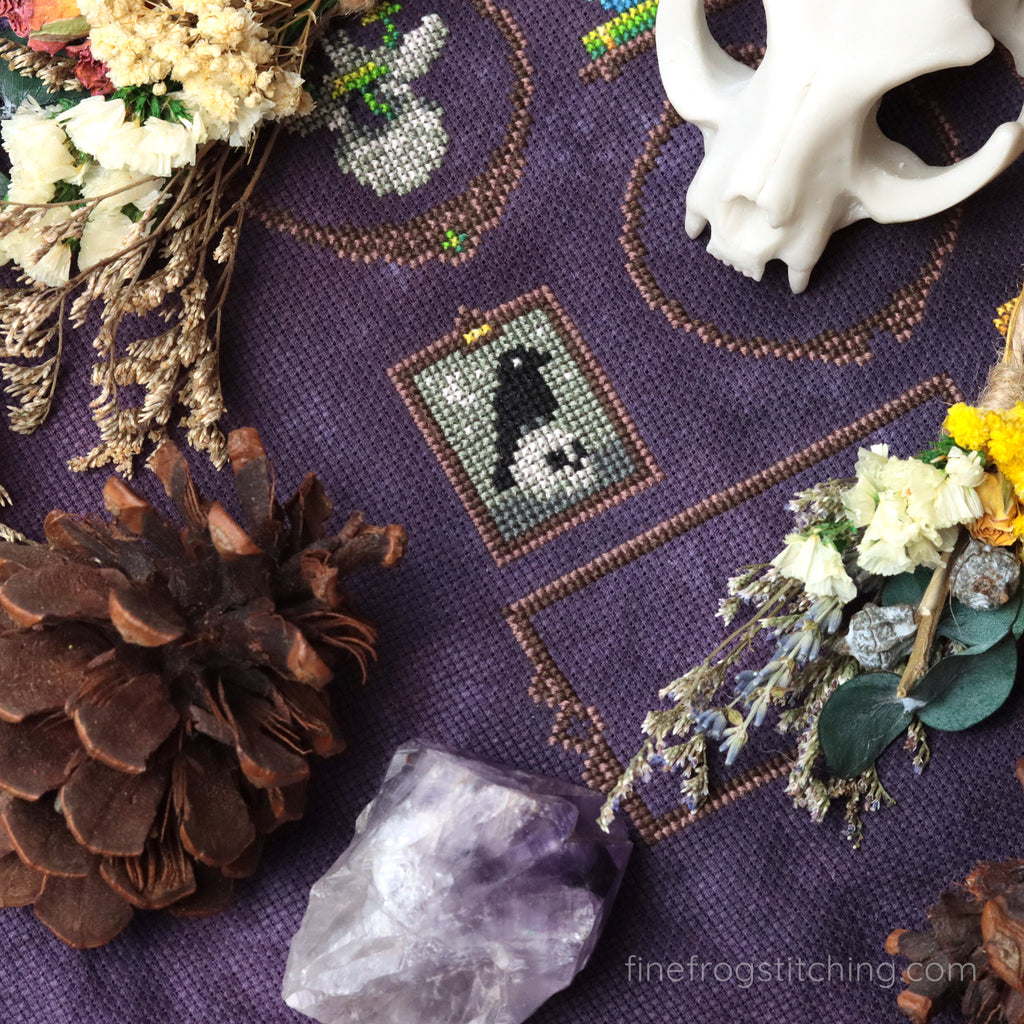 Femurs And Fungi - Bones Mushrooms Dark Academia Cross Stitch Pattern PDF