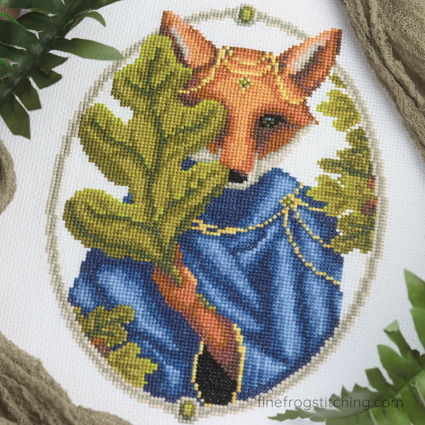 Oak Keeper - PDF magical fox cross stitch pattern