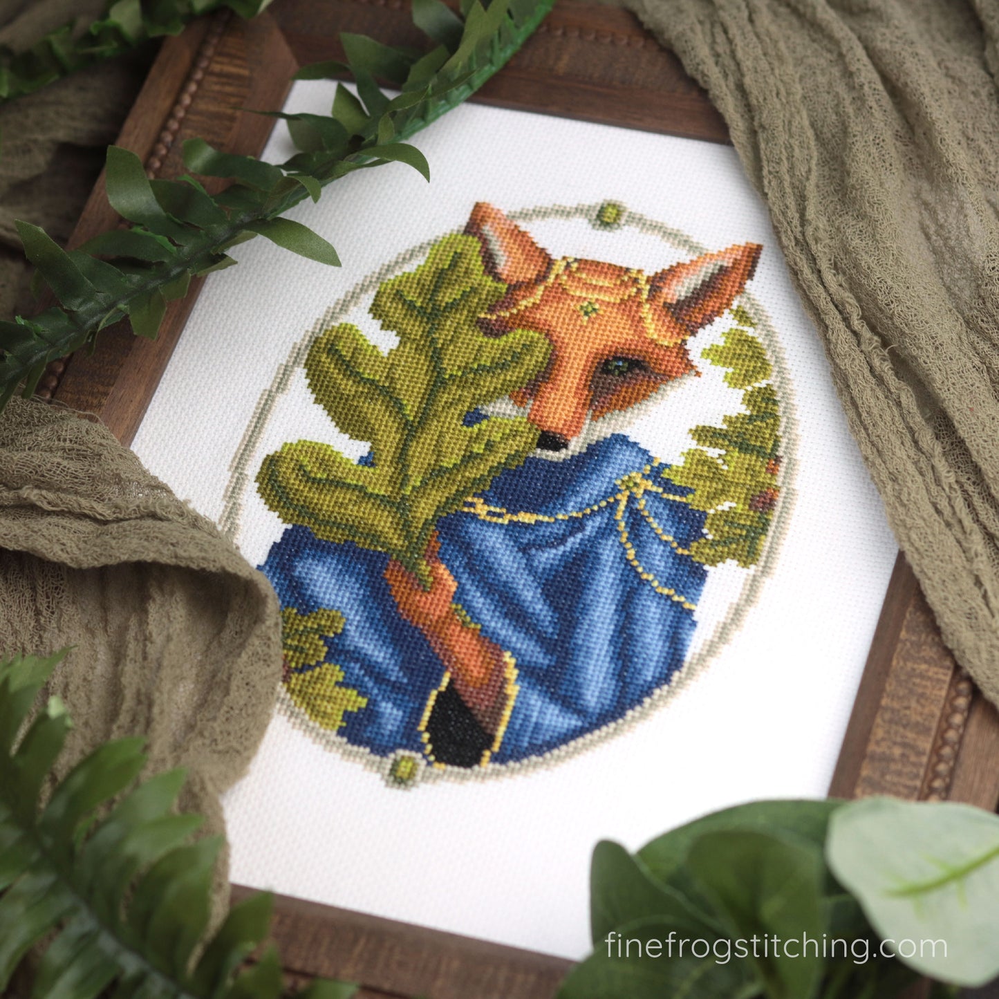 Oak Keeper - PDF magical fox cross stitch pattern