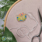 Box Turtle Needleminder - Magnetic Cross Stitch Needle Holder
