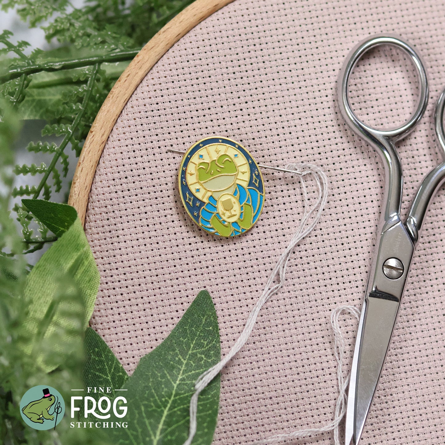 Saint Froggo Needleminder - Magnetic Cross Stitch Needle Holder