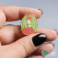 Strawberry Goose Witch Needleminder - Magnetic Cross Stitch Needle Holder