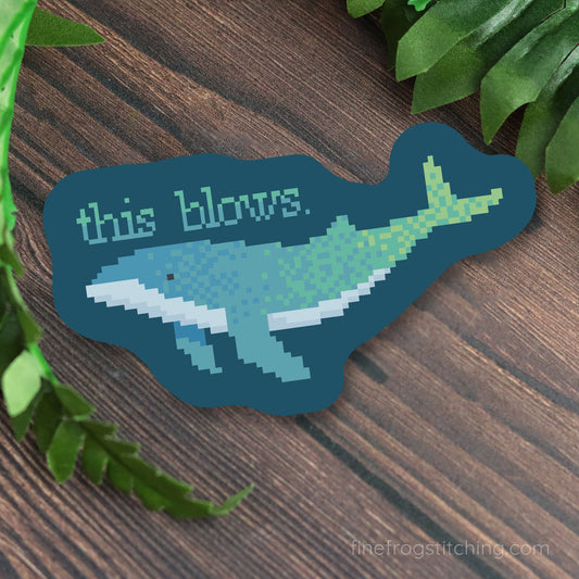"This Blows" Whale 2.5" Vinyl Sticker