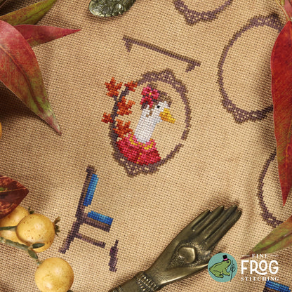 Twigs and Tea SAL - Autumn Tea Party Stitchalong Cross Stitch Pattern PDF