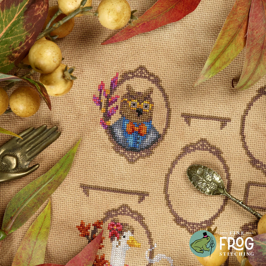 Twigs and Tea SAL - Autumn Tea Party Stitchalong Cross Stitch Pattern PDF