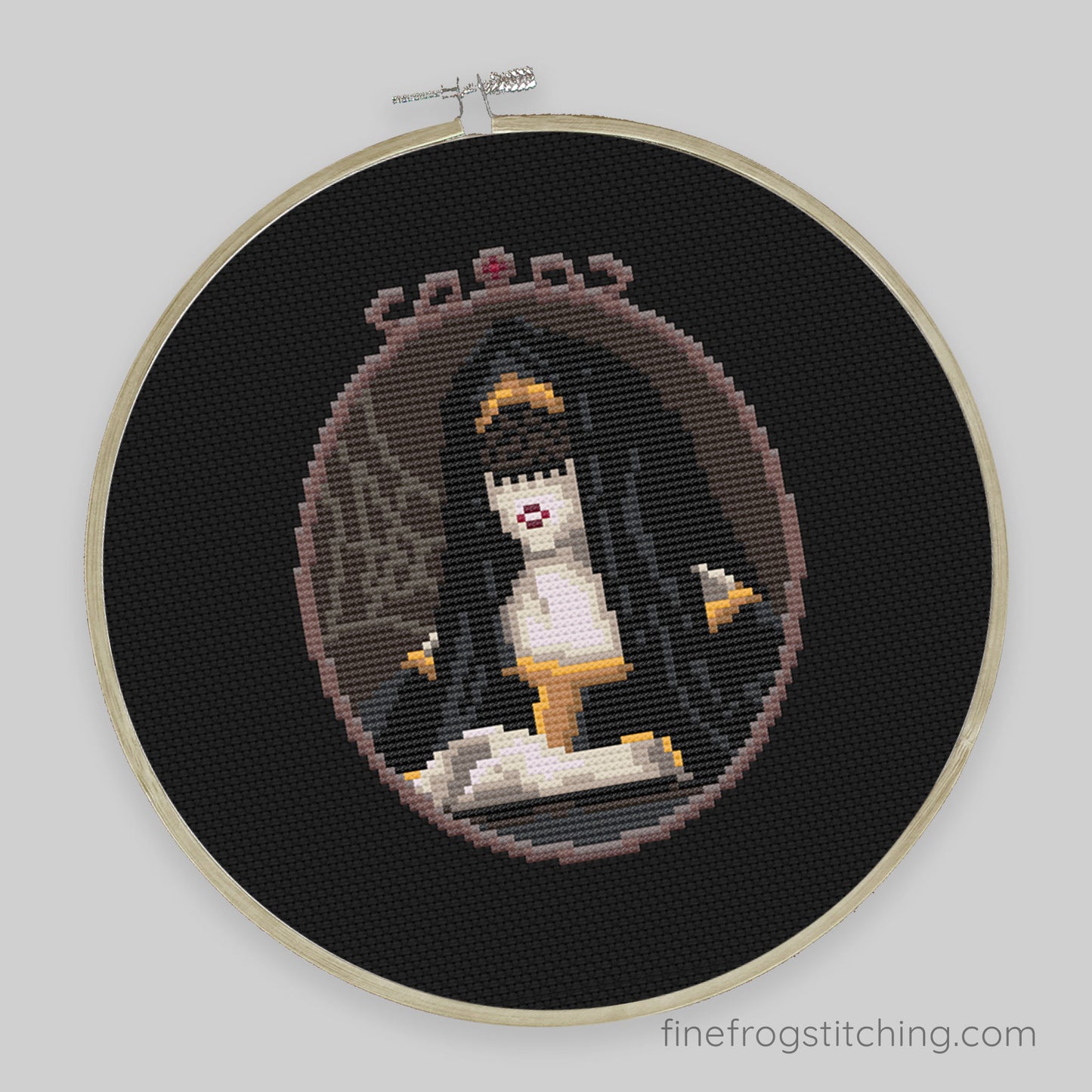 Mourning Veil - PDF creepy Halloween cross stitch pattern