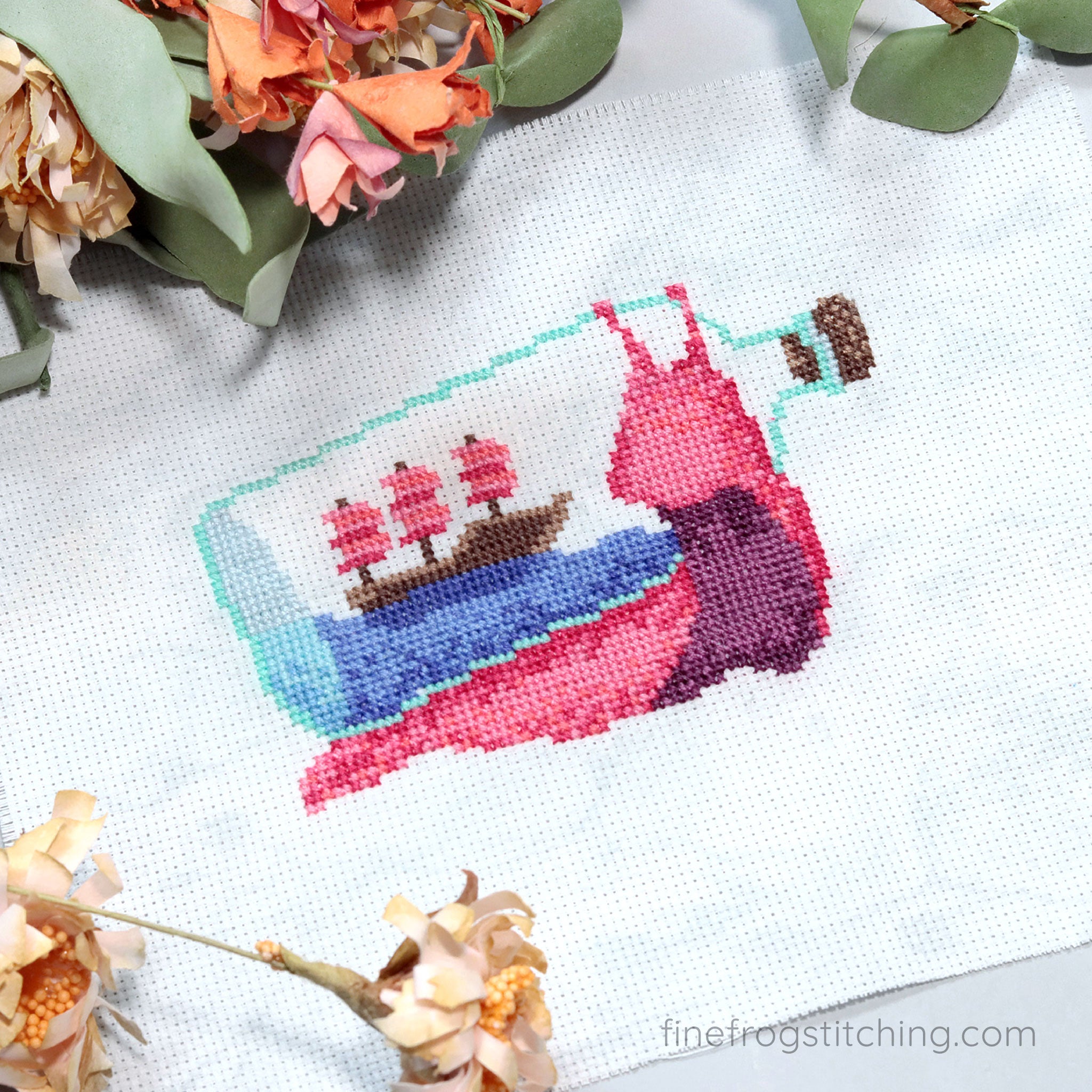 Hoist the Snails - PDF magical cross stitch pattern