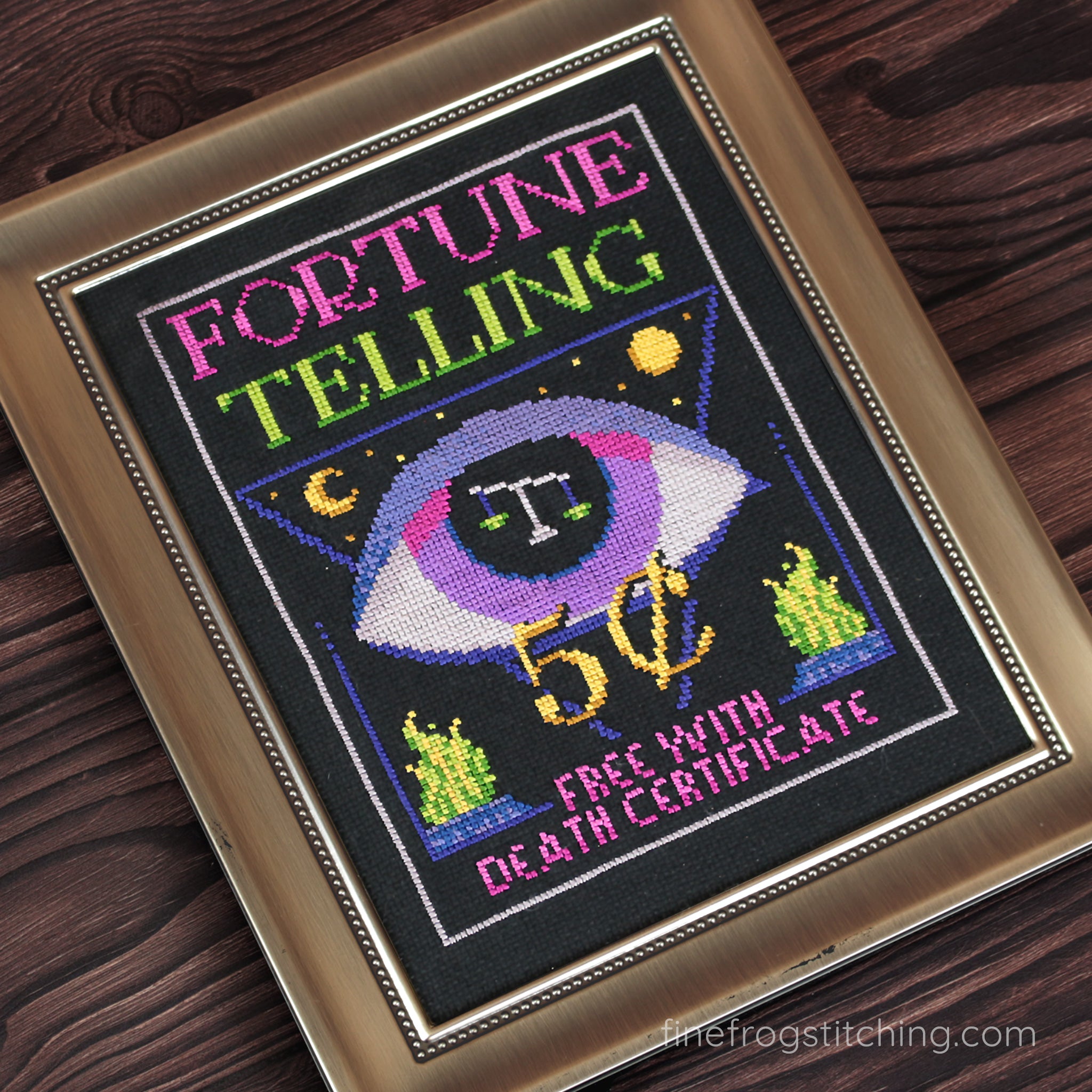 Five-Cent Fortunes - PDF mystical fortune teller cross stitch pattern
