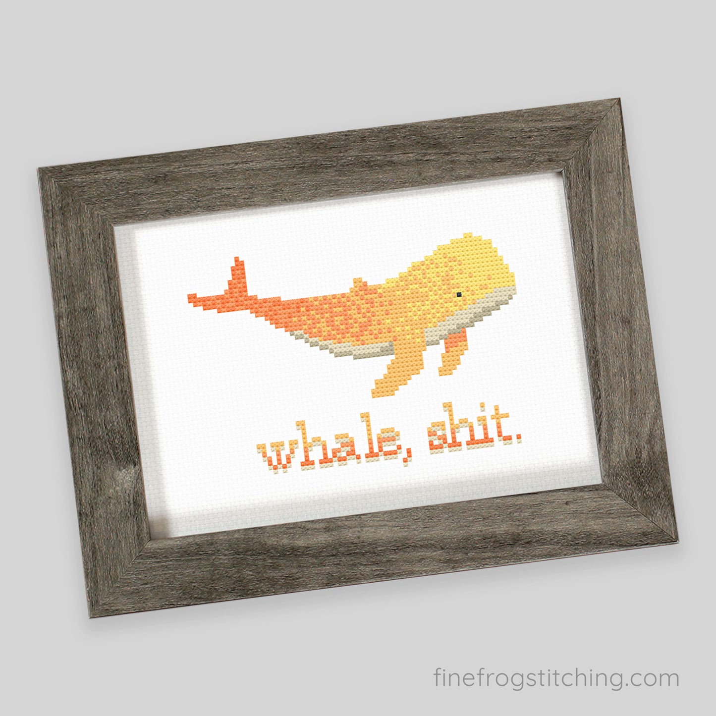 Whale, Shit - PDF funny cross stitch pattern